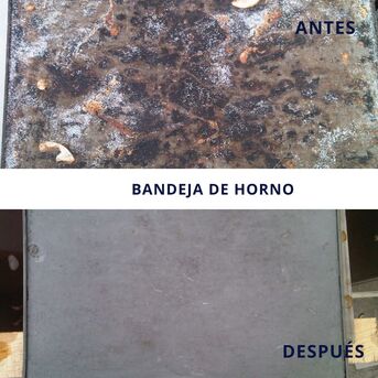 limpieza con ultrasonidos bandeja de horno