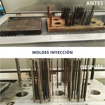 limpieza con ultrasonidos moldes de inyección